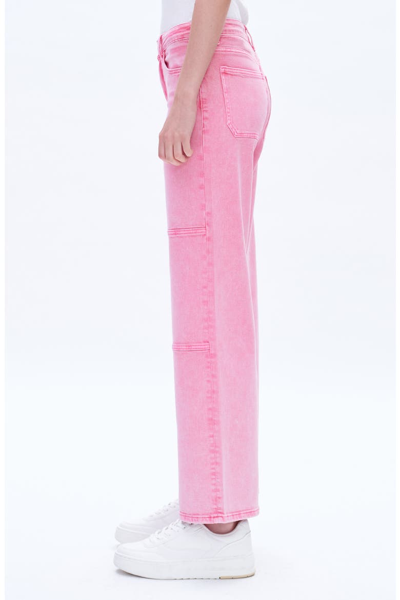 Mid Rise Wide Leg Jeans, Alternate, color, PINK