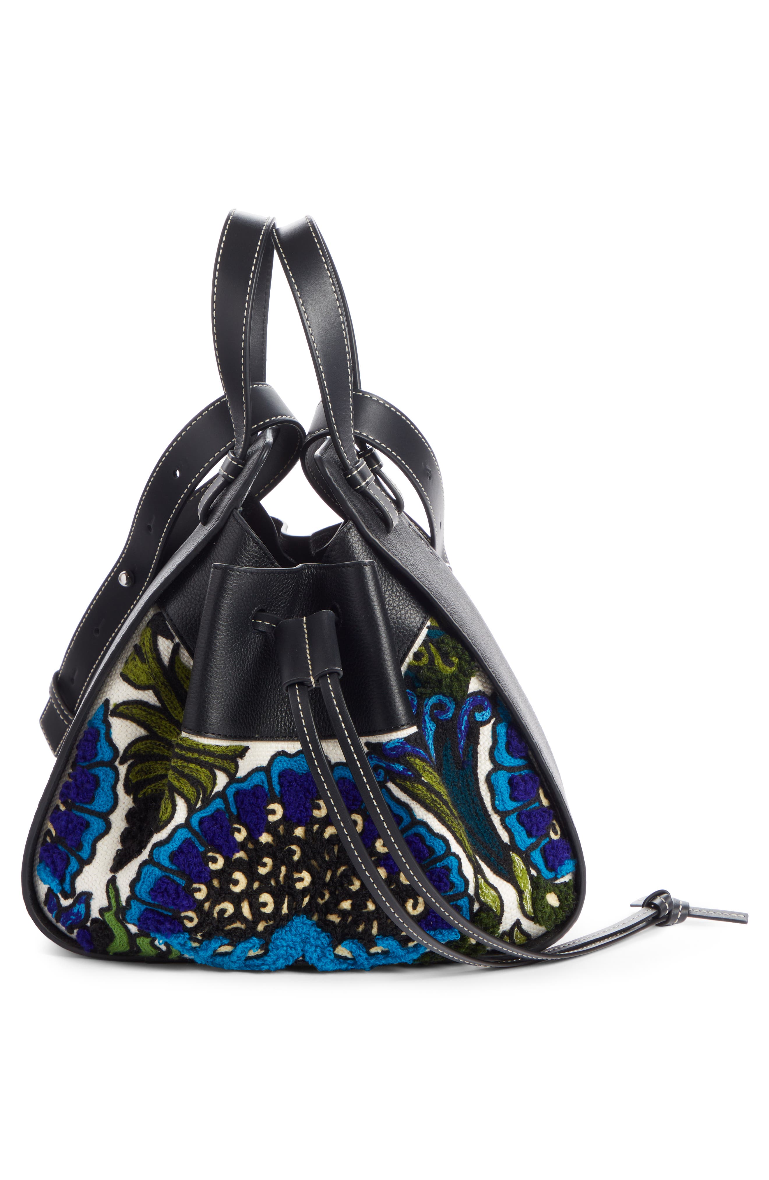 Loewe Small Hammock Floral Leather Hobo Bag, Alternate, color, 