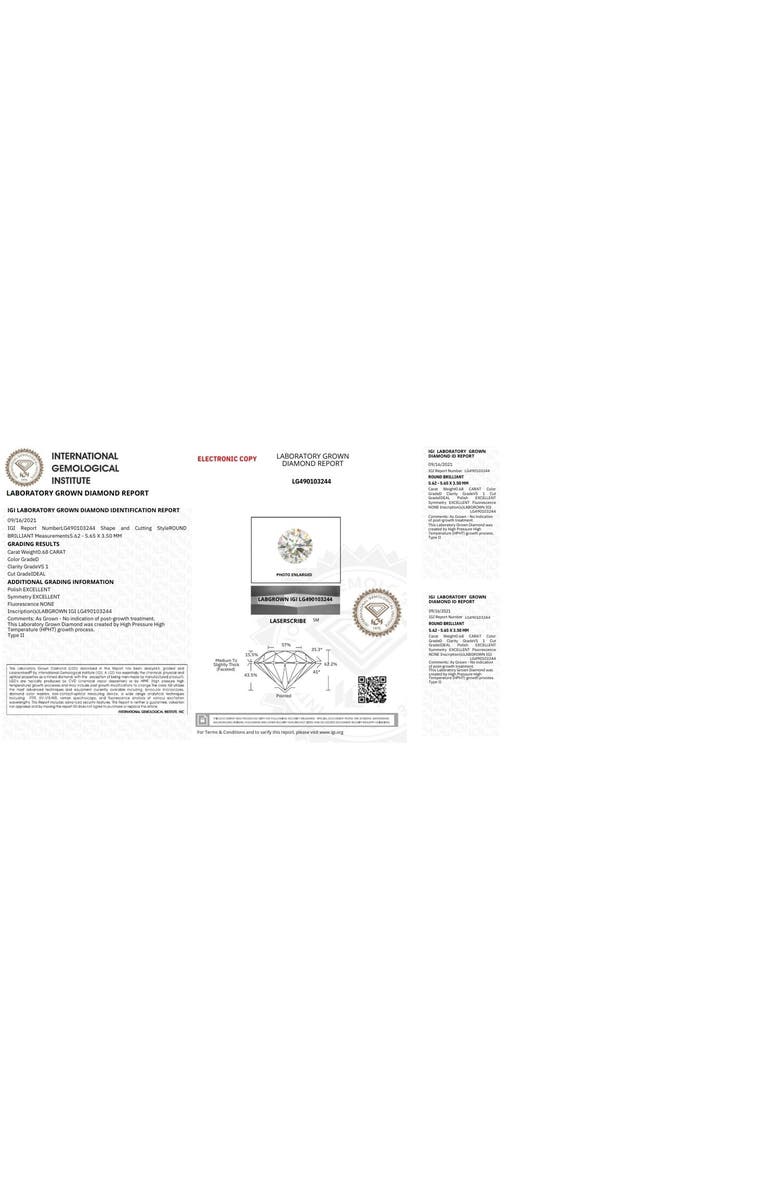 Bliss Diamond Certified 1.20Ct Diamond Engagement Ring Gold Lab Grown Twist Vine Band, Alternate, color, 