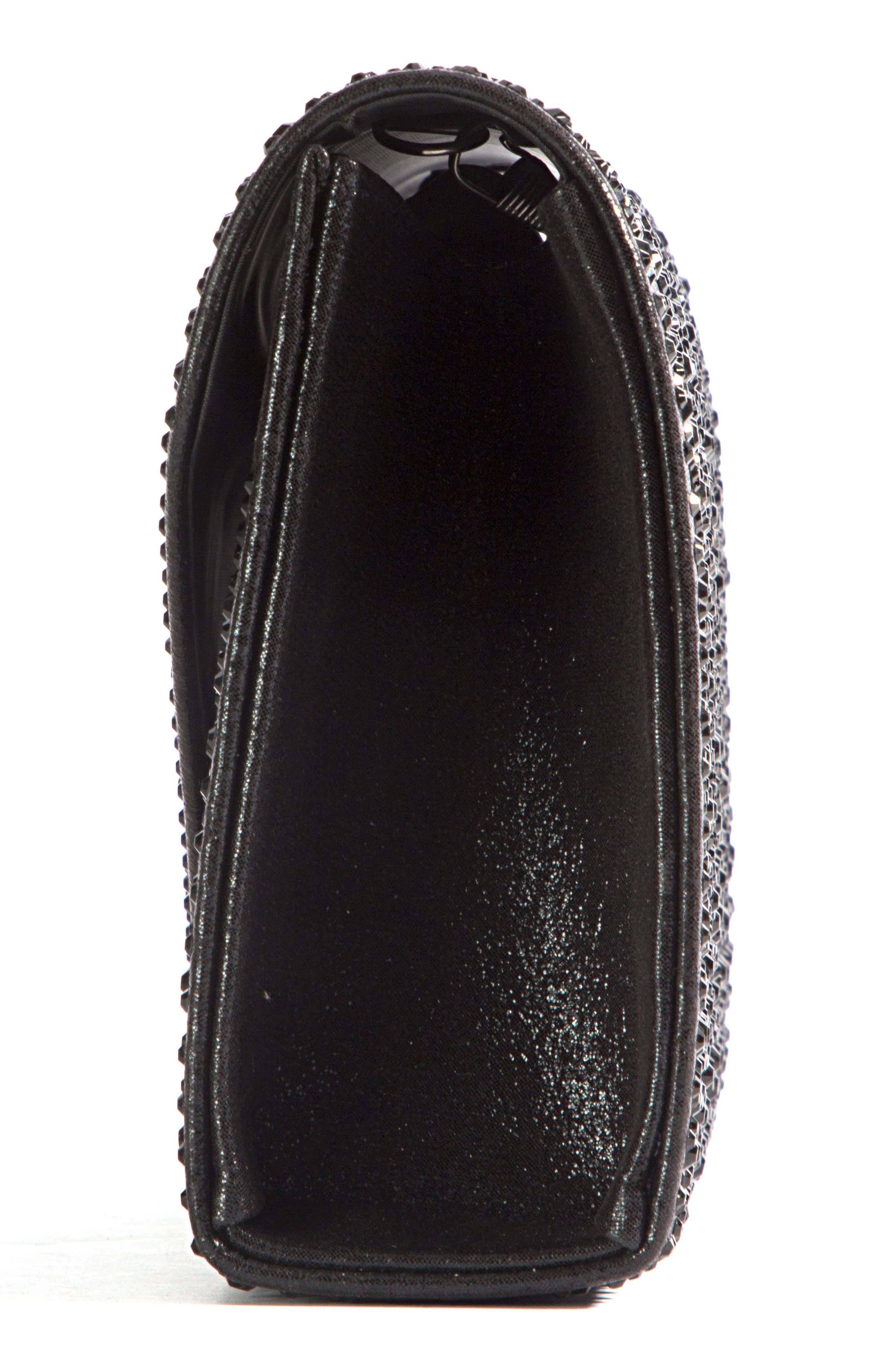 LADY COUTURE Rhinestone Envelope Clutch, Alternate, color, Black