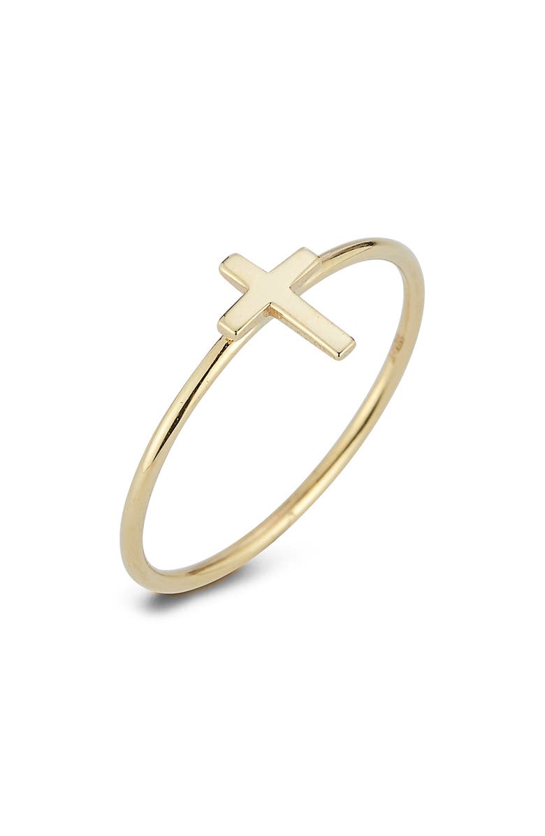 Ember Fine Jewelry 14K Gold Cross Ring, Alternate, color, 