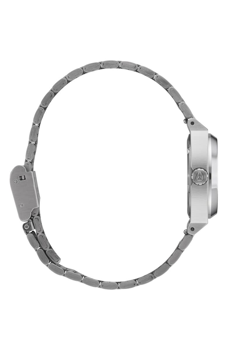 Nixon The Small Time Teller Bracelet Watch, 26mm, Alternate, color, Silver / Pink