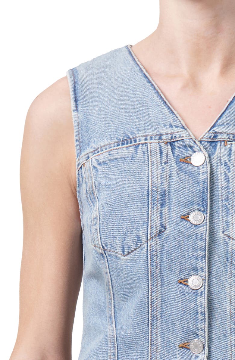 AGOLDE Trina Sleeveless Denim Minidress, Alternate, color, Balance