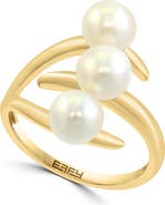 EFFY 14K Yellow Gold Triple Freshwater Pearl Bypass Ring