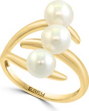 EFFY 14K Yellow Gold Triple Freshwater Pearl Bypass Ring
