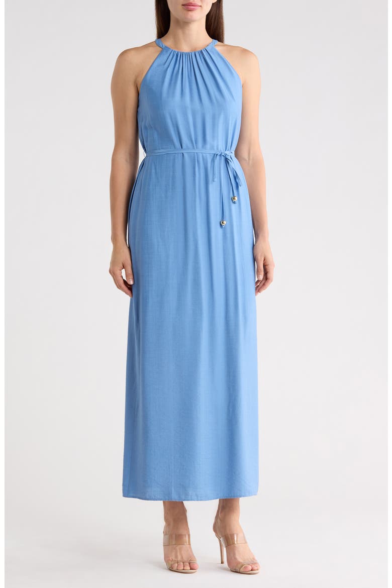 Sleeveless Textured Woven Dress, Main, color, PERIWINKLE