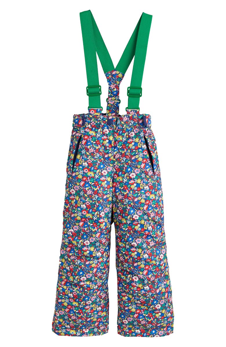 Mini Boden Kids' Floral Waterproof Snow Pants, Main, color, 