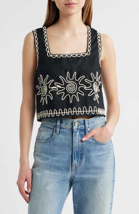 Rails Akira Linen Crop Tank Top