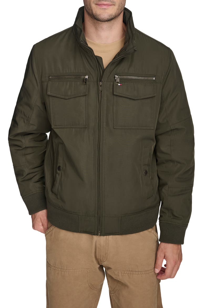 Performance Bomber Jacket, Main, color, ARMY GREEN