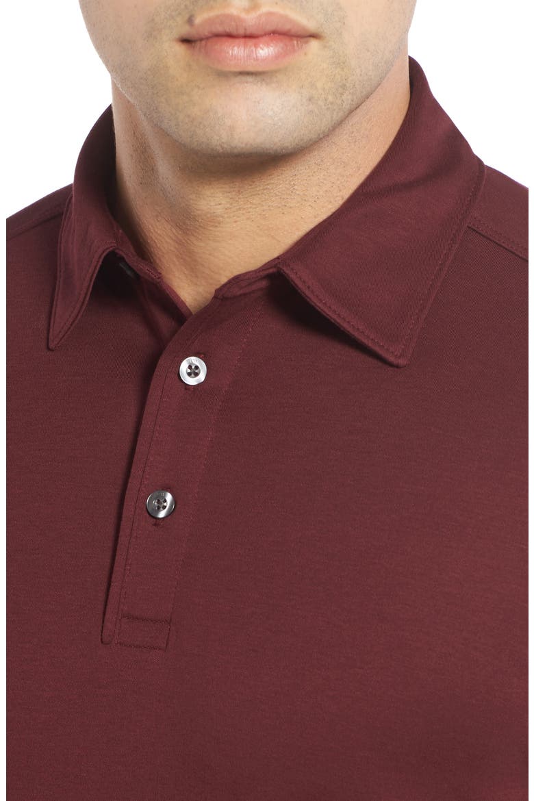 'Belfair' Pima Cotton Polo, Alternate, color, BORDEAUX