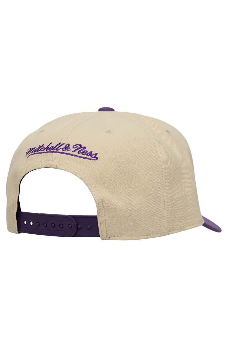 Mitchell & Ness Men's Mitchell & Ness  Cream/Purple Orlando City SC Upside Down Pro Pinch Snapback Hat, Alternate, color, Cream