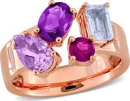 Julianna B. Gemstone Multi-Shape Open Ring Sterling Silver