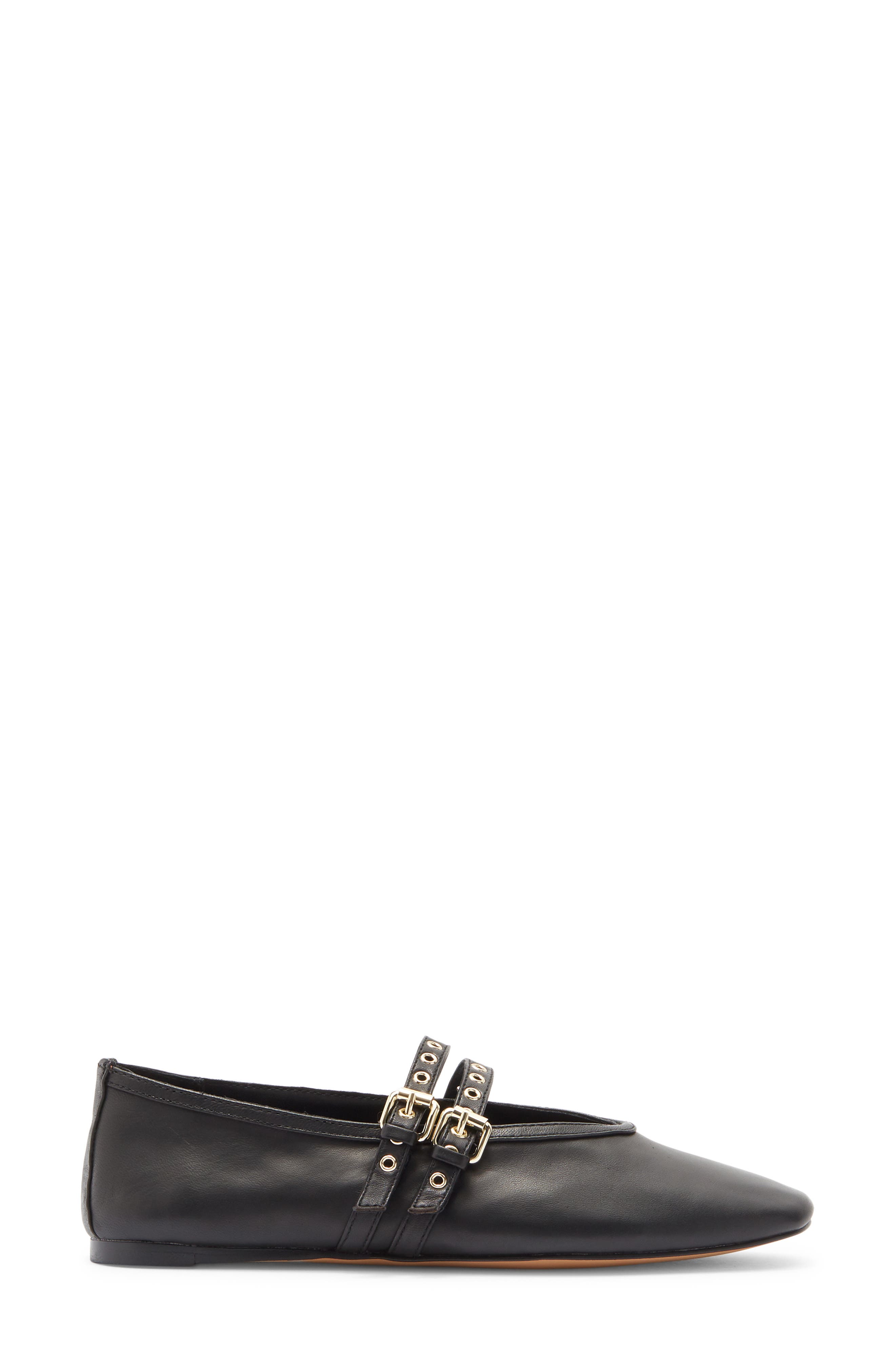Steve Madden Lydia Flat, Alternate, color, Black Leather