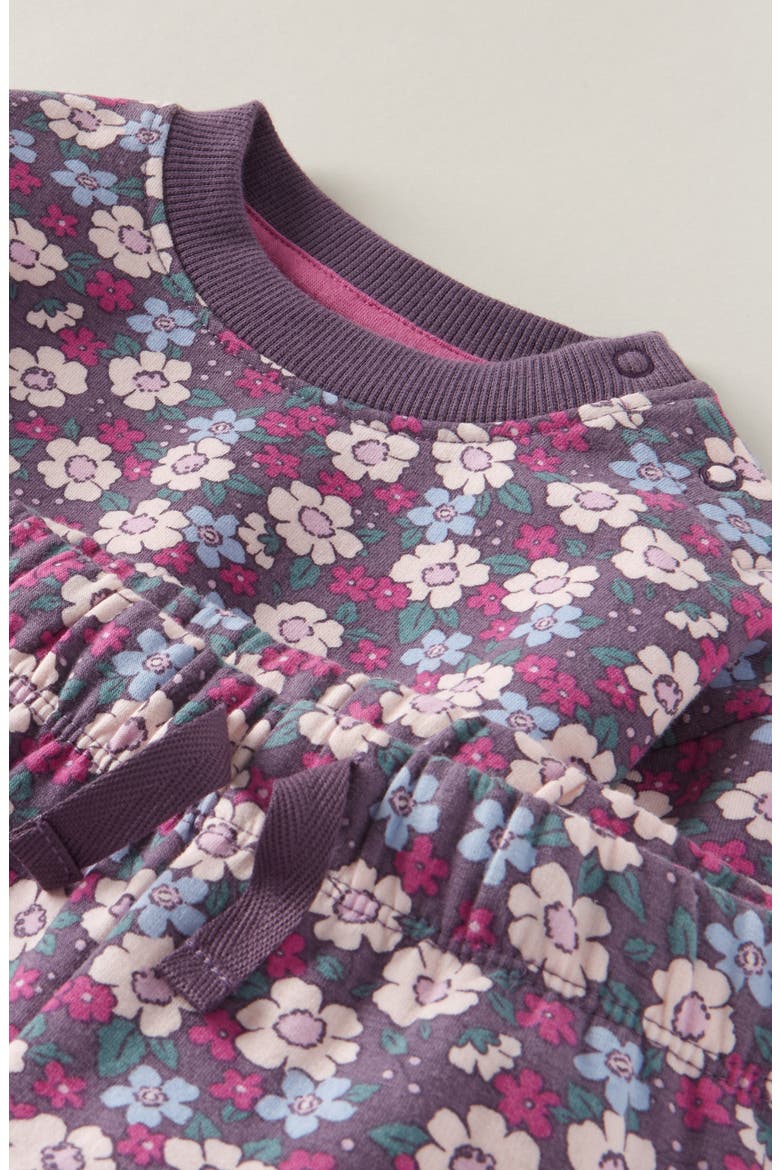 Print Fleece Sweatshirt & Joggers Set, Alternate, color, PURPLE ECLIPSE AMELIA FLORAL