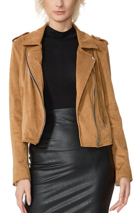 Willa Faux Suede Moto Jacket