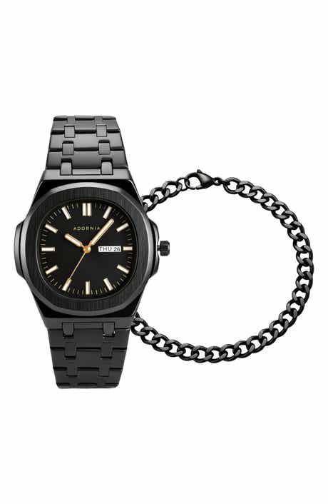 Sydney Quartz Bracelet Watch & Chain Bracelet Set