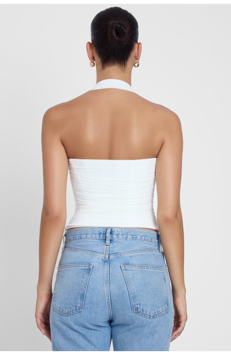 LEAU Taormina Halter Corset Top, Alternate, color, White
