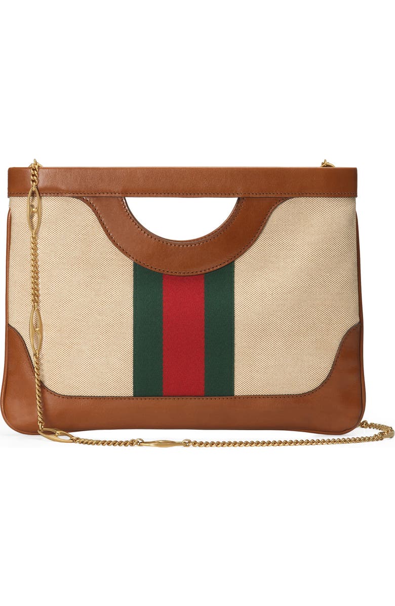 Gucci GG Vintage Canvas & Leather Shoulder Bag, Alternate, color,