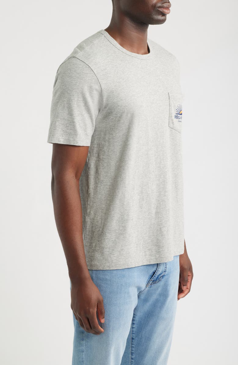 Faherty Sunwashed Boca Raton Graphic Pocket T-Shirt, Alternate, color, Granite Heather