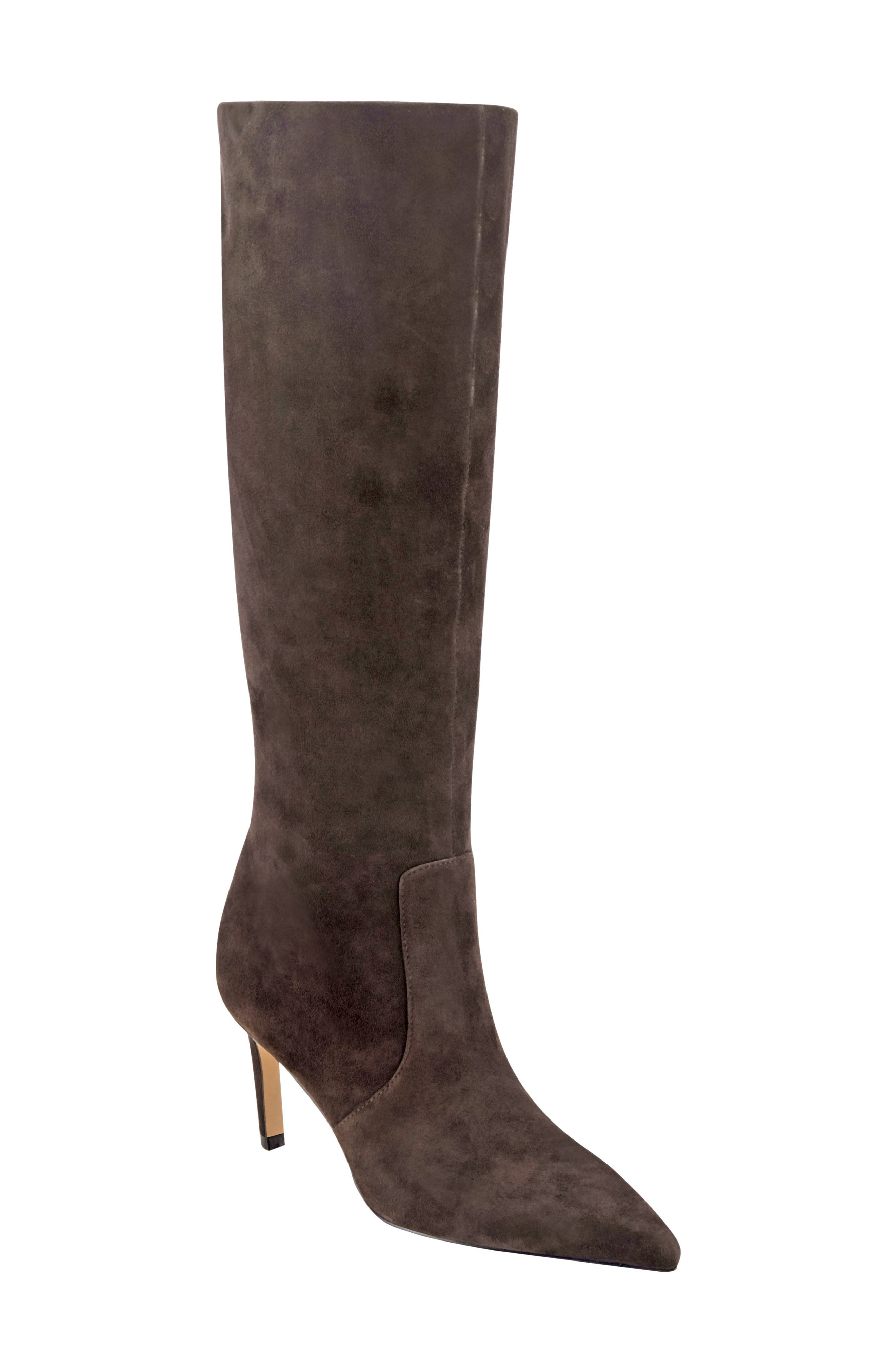 Callena Pointed Toe Boot, Main, color, DARK BROWN