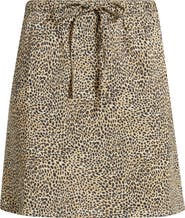 Rip Curl Animal Instincts Linen Blend Drawstring Skirt