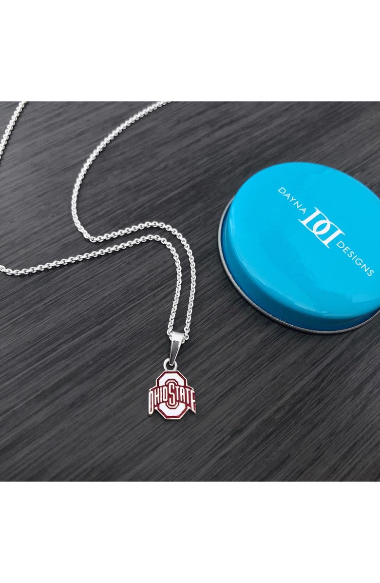 DAYNA DESIGNS Ohio State Buckeyes Enamel Small Pendant Necklace, Alternate, color,