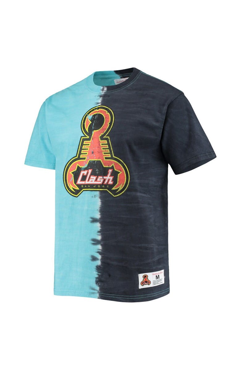 Mitchell & Ness Men's Mitchell & Ness Blue San Jose Clash Vertical Tie-Dye Top, Alternate, color, Blue