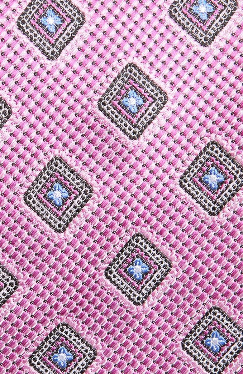 Nordstrom Diamond Pattern Silk Jacquard Tie, Alternate, color, Pink
