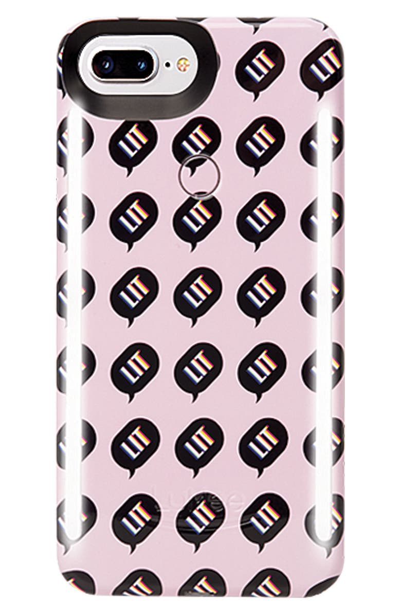 LuMee Kimoji Lit Lighted iPhone 6/6s/7/8 & 6/6s/7/8 Plus Case, Alternate, color, 