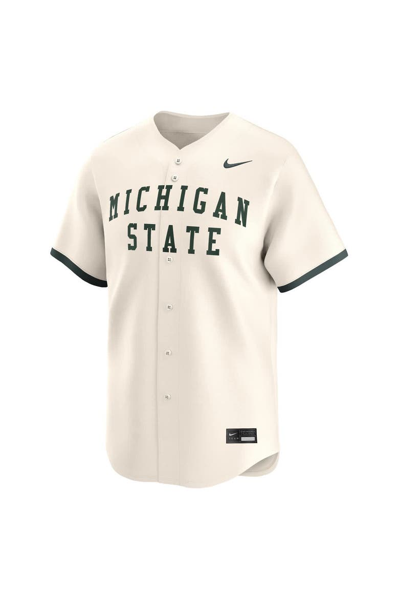 Men's Nike Natural Michigan State Spartans College Limited Baseball Jersey, Alternate, color, Natural