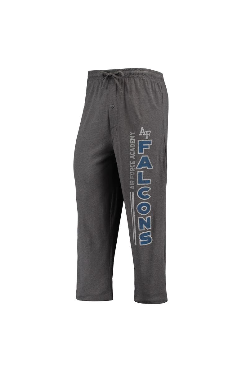 CONCEPTS SPORT Men's Concepts Sport Heathered Charcoal/Royal Air Force Falcons Meter T-Shirt & Pants Sleep Set, Alternate, color, 