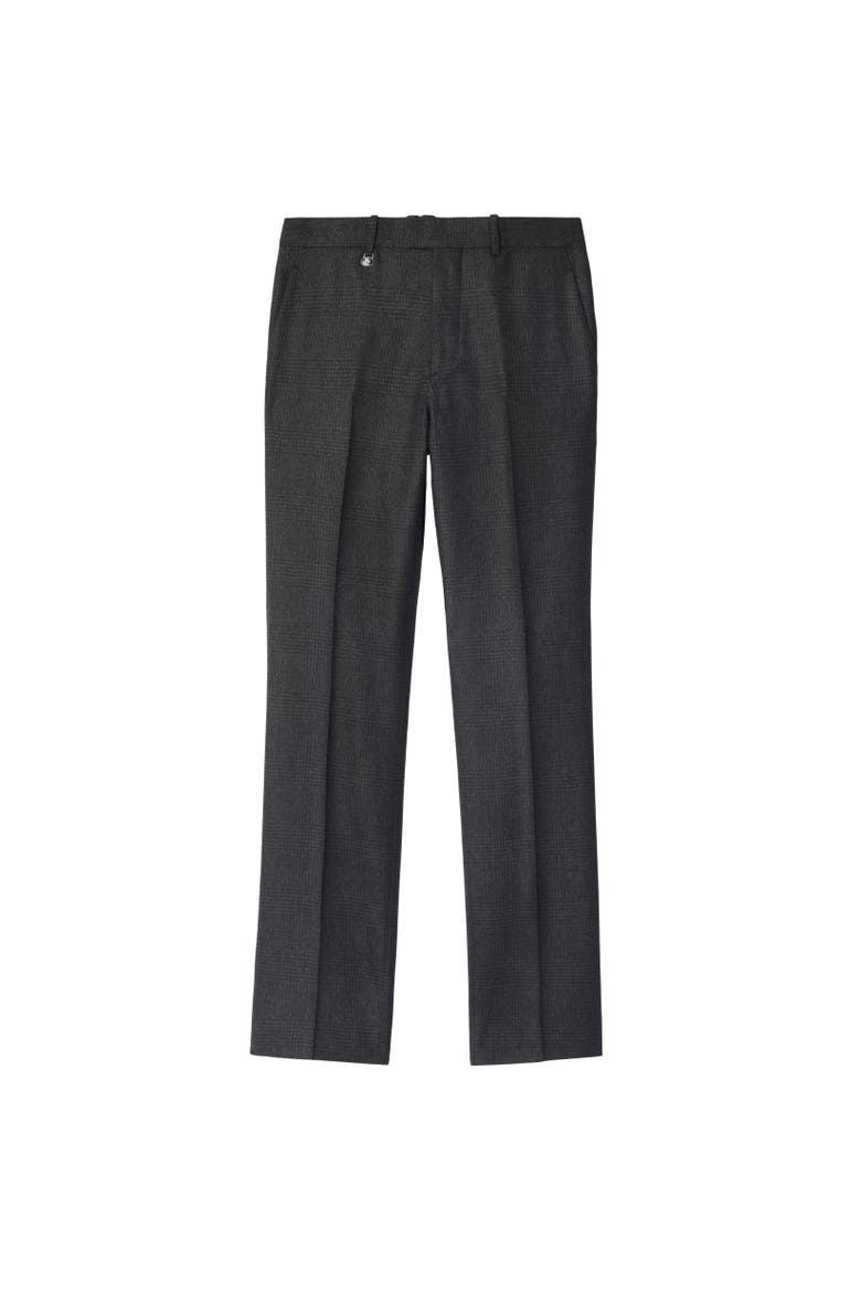 Check Wool Cashmere Tailored Trousers, Alternate, color, Loden green/highland green