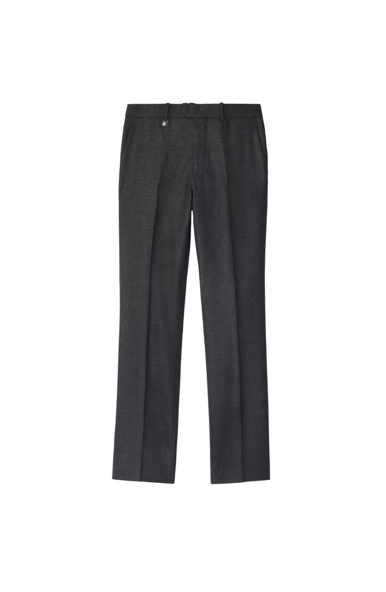 Burberry Check Wool Cashmere Tailored Trousers, Alternate, color, Loden/Highland Green