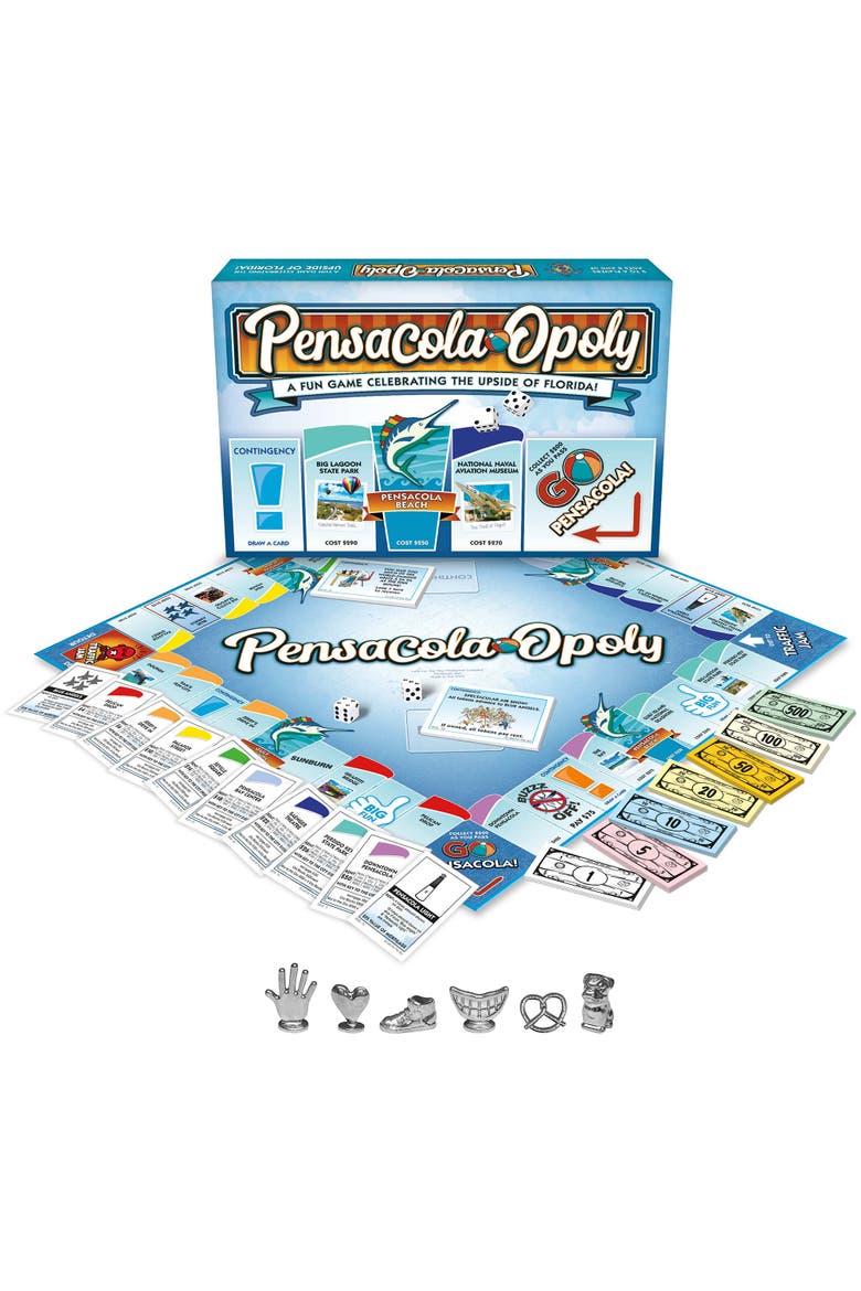 Pensacola Opoly Board Game, Alternate, color, Multicolored