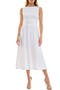 Sleeveless Cutout Cotton Midi Sundress