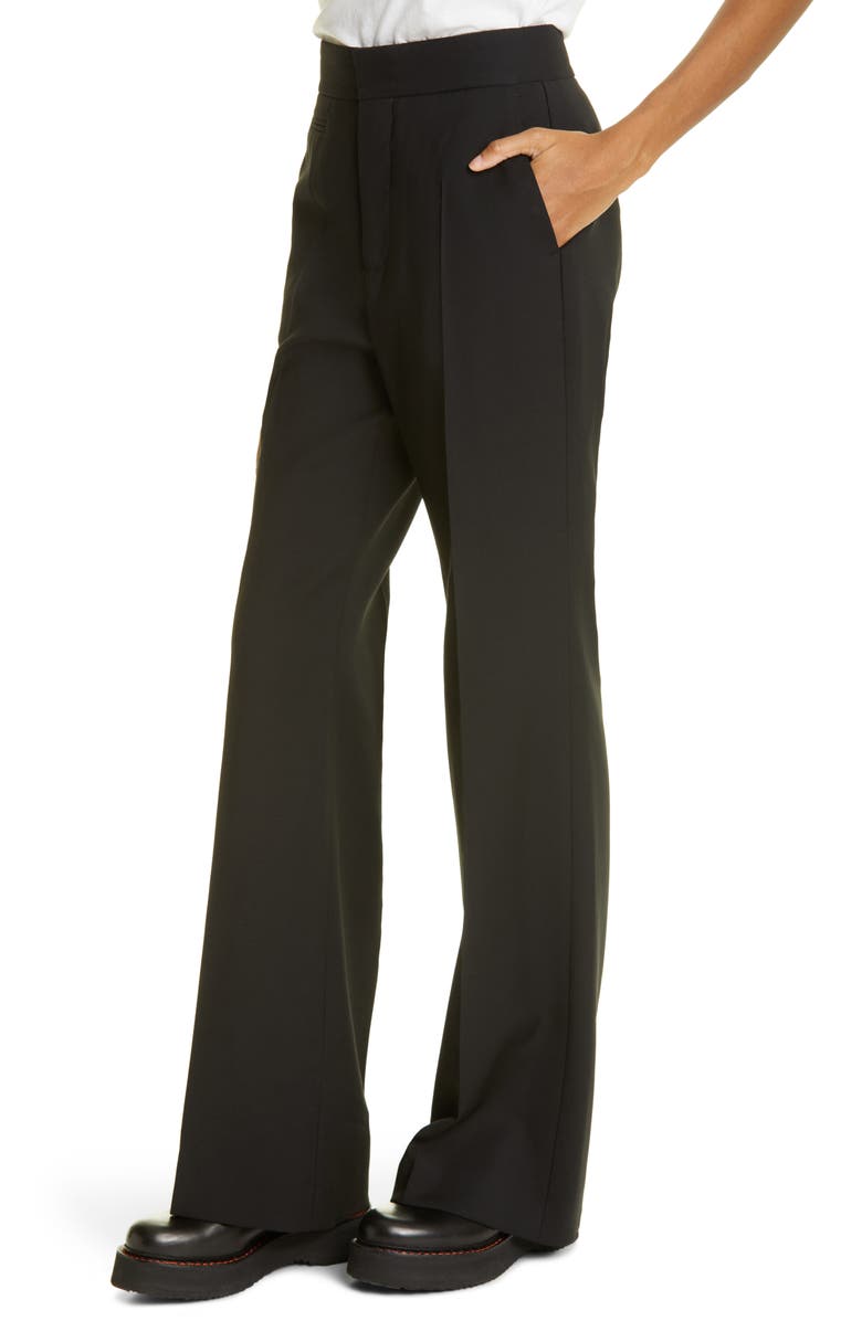 Ambush High Waist Flare Leg Wool Pants, Alternate, color, 