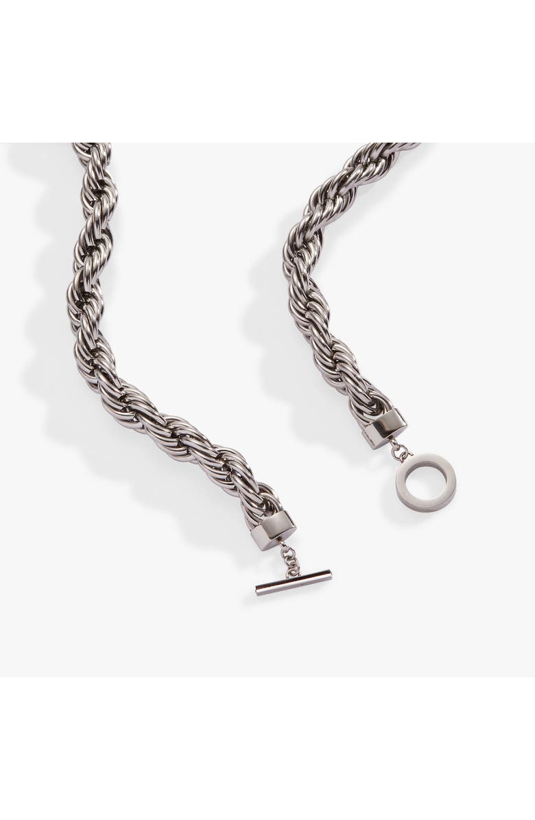 Alex and Ani Large Rope Chain Toggle Necklace, Alternate, color, Silver