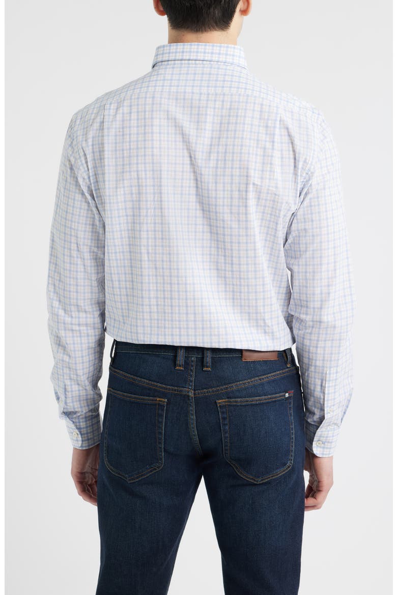 Trauber Plaid Button-Up Shirt, Alternate, color, MID BLUE