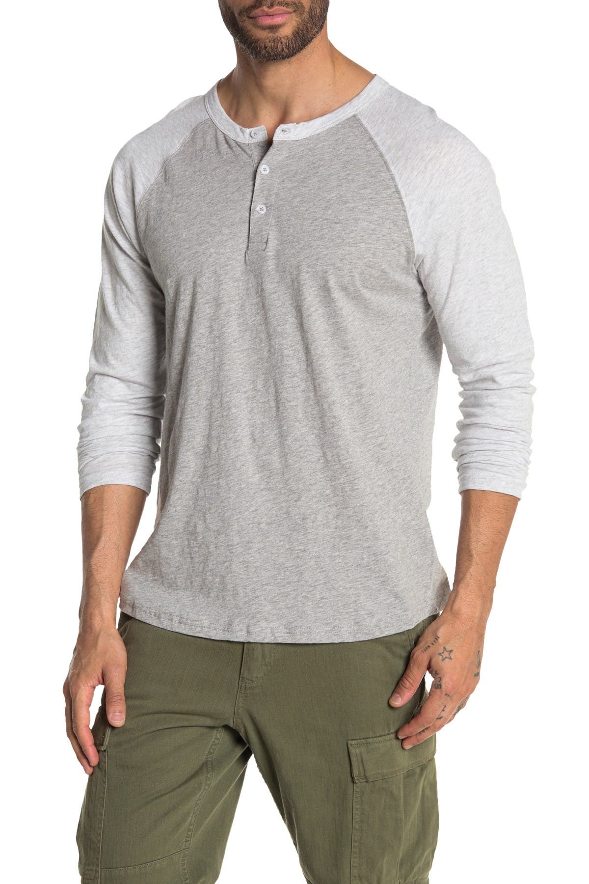 Color Block Long Sleeve Raglan Shirt (Men) | Nordstromrack