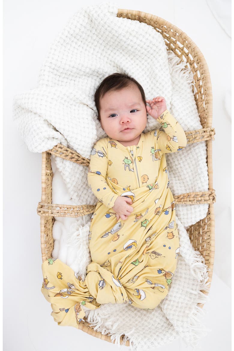 Baby Love You Brunches Convertible Footie, Alternate, color, YELLOW