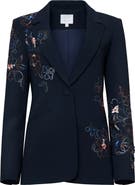 Cinq à Sept Karlie Blooming Linework Embellished Blazer