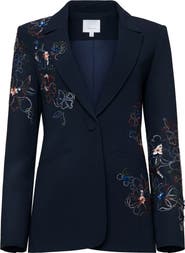 Cinq à Sept Karlie Blooming Linework Embellished Blazer