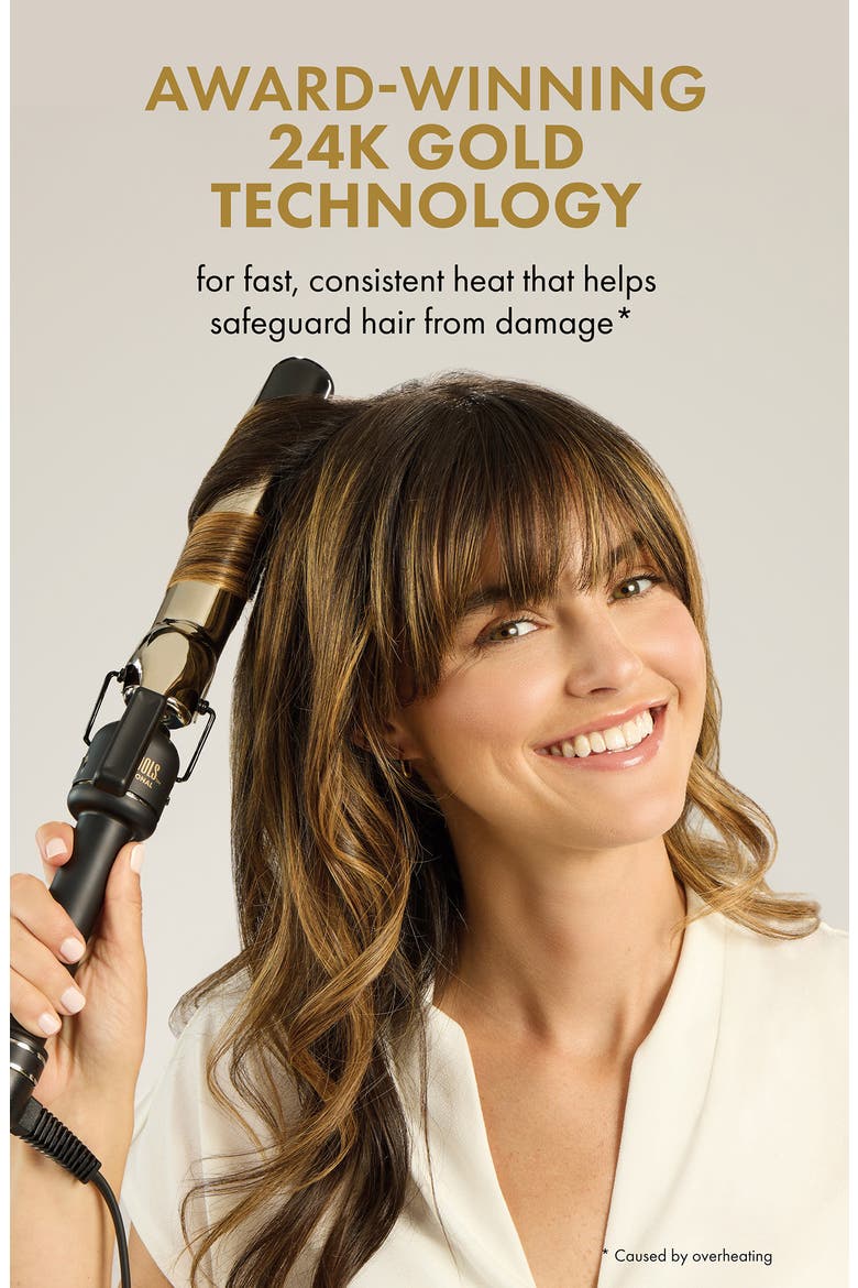 1 Inch Barrel Curling Iron Wand, Alternate, color, 24K GOLD