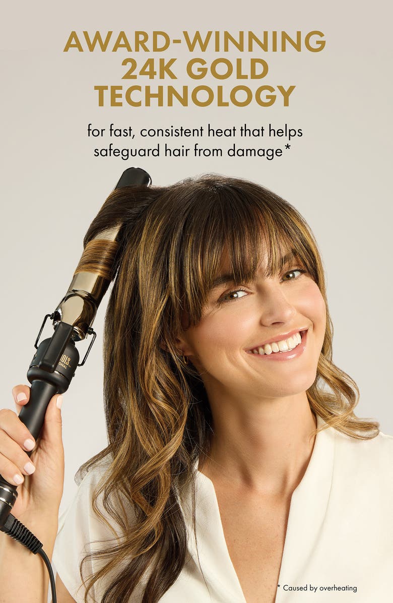 HOT TOOLS 24K Gold Extended Barrel Oval Tapered Curling Wand, Alternate, color, 24K Gold