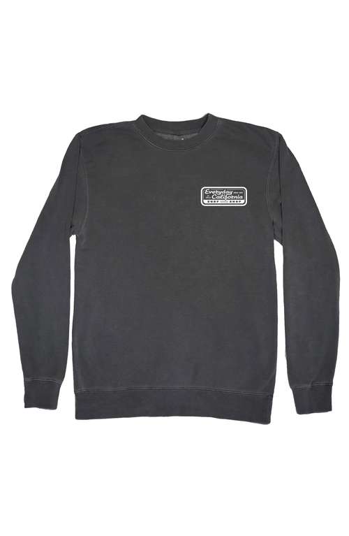 Everyday California Surf Shop Crewneck Sweater In Storm Grey