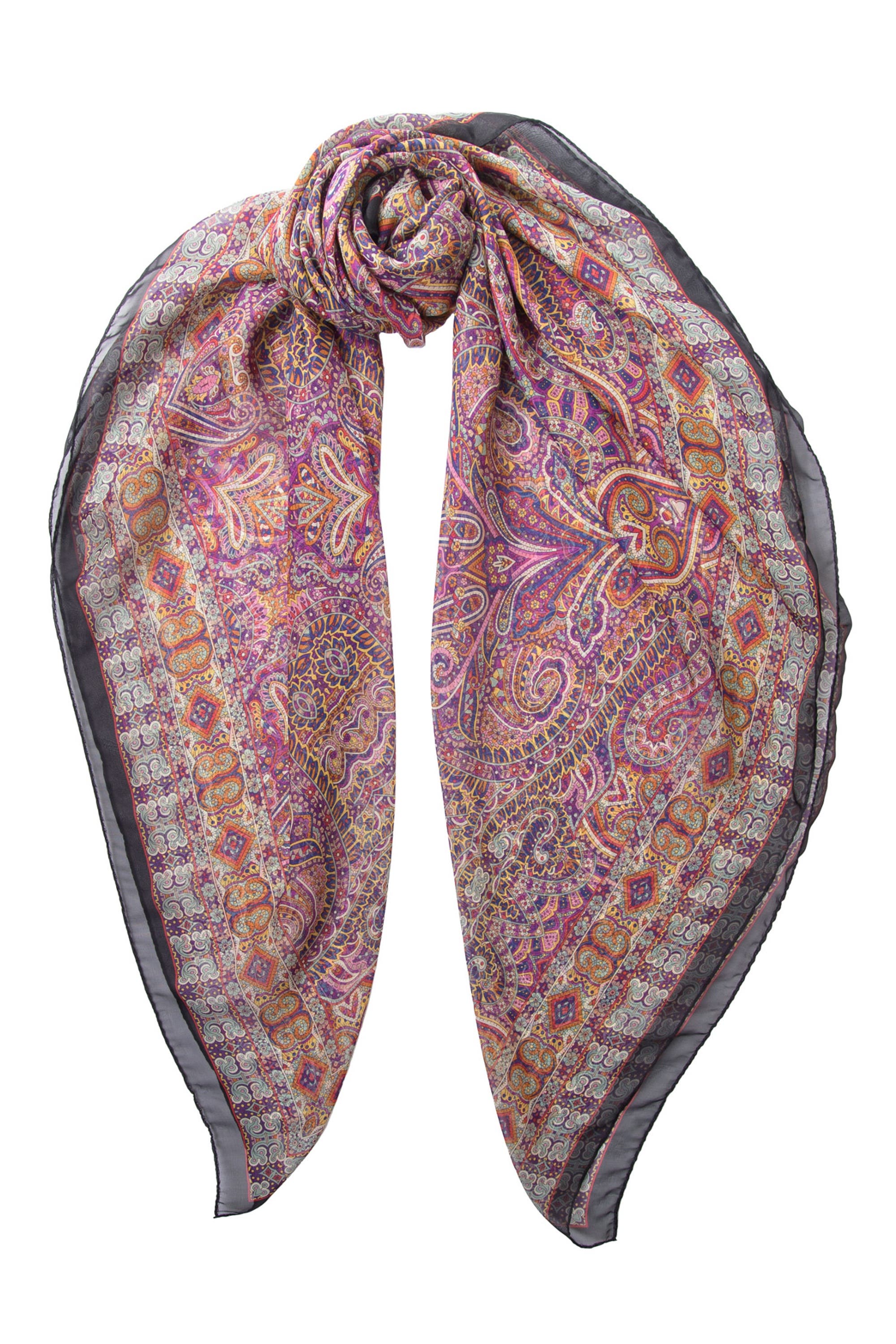Elizabetta Ambra - Large Silk Scarf for Women in Multicolored 