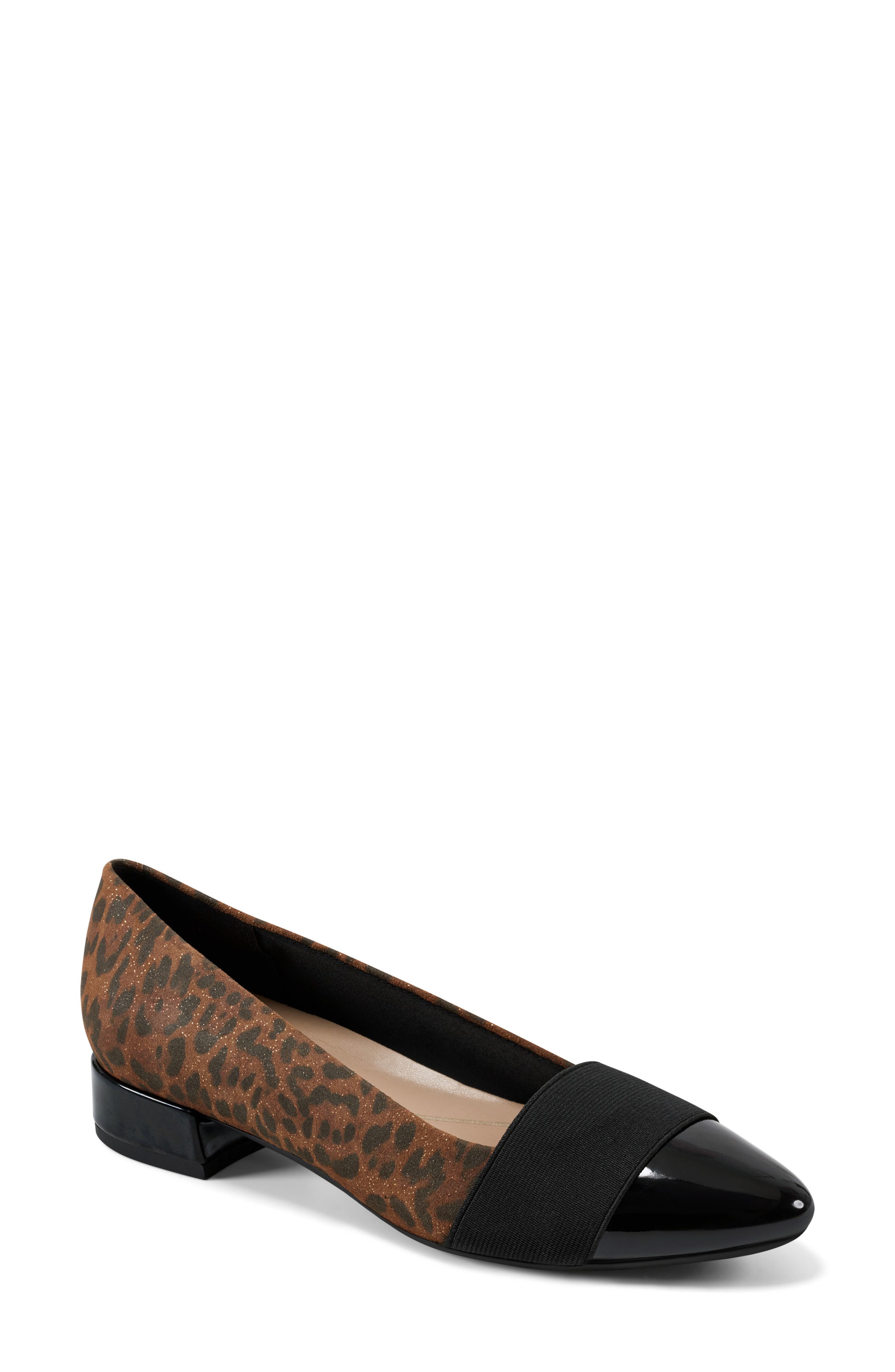 Easy Spirit Casta Pointed Toe Pump, Main, color, Medium Brown/ Patent