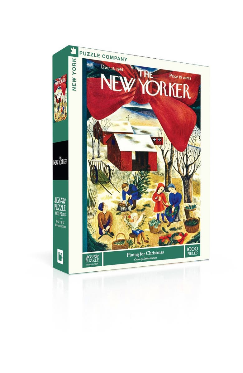 NEW YORK PUZZLE COMPANY Pining for Christmas 1000 Piece Puzzle, Alternate, color, 