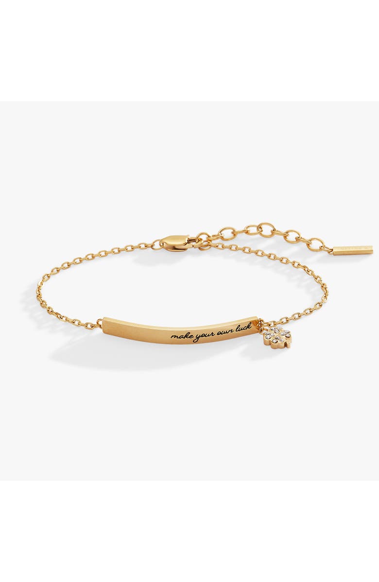 Alex and Ani Make Your Own Luck Inline Bracelet, Main, color, Gold