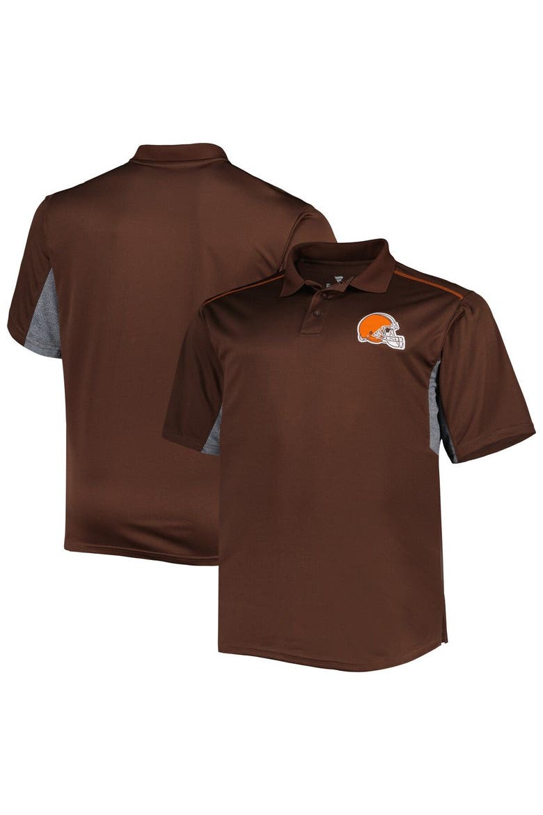 Men's Brown Cleveland Browns Big & Tall Team Color Polo, Main, color, Brown